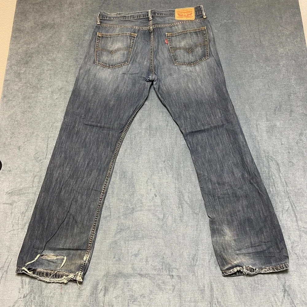 Levi's 514 Jeans Mens 36x32 Blue Denim Cotton Stretch All Day Comfort Straight